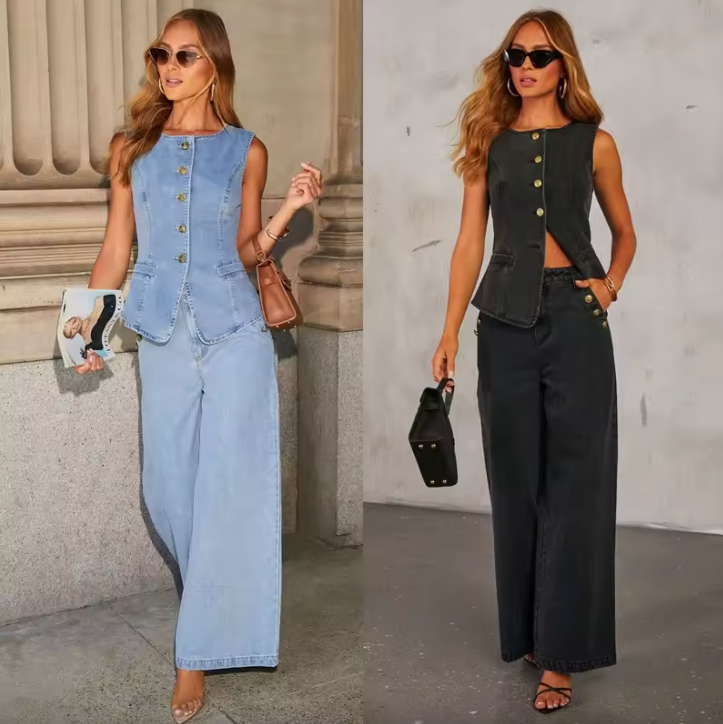 AMARA - DENIM TWO PIECE SET