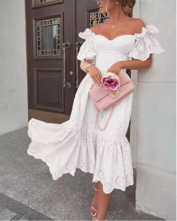 INDIRA - MID OFF SHOULDER DRESS