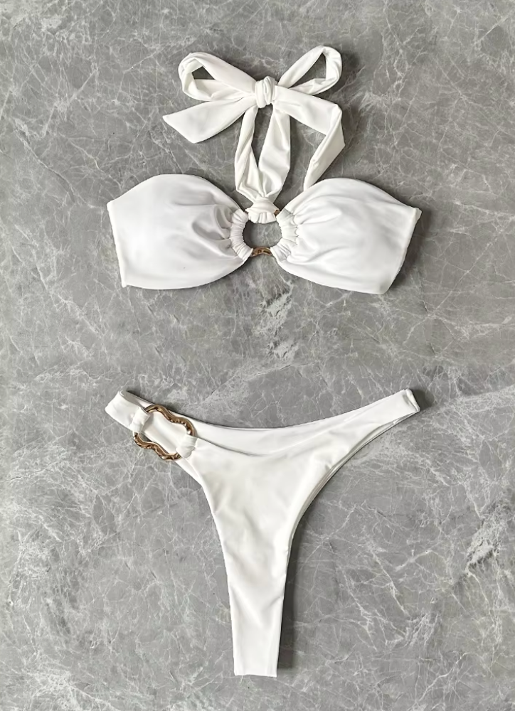 AZURE - TWO PIECE WHITE BIKINI SET