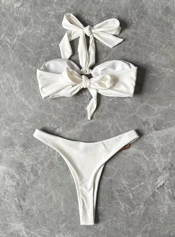 AZURE - TWO PIECE WHITE BIKINI SET