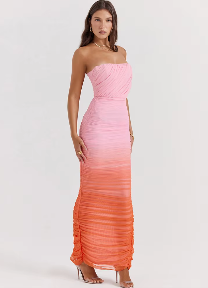 SYLVETTE - MAXI STRAPLESS DRESS