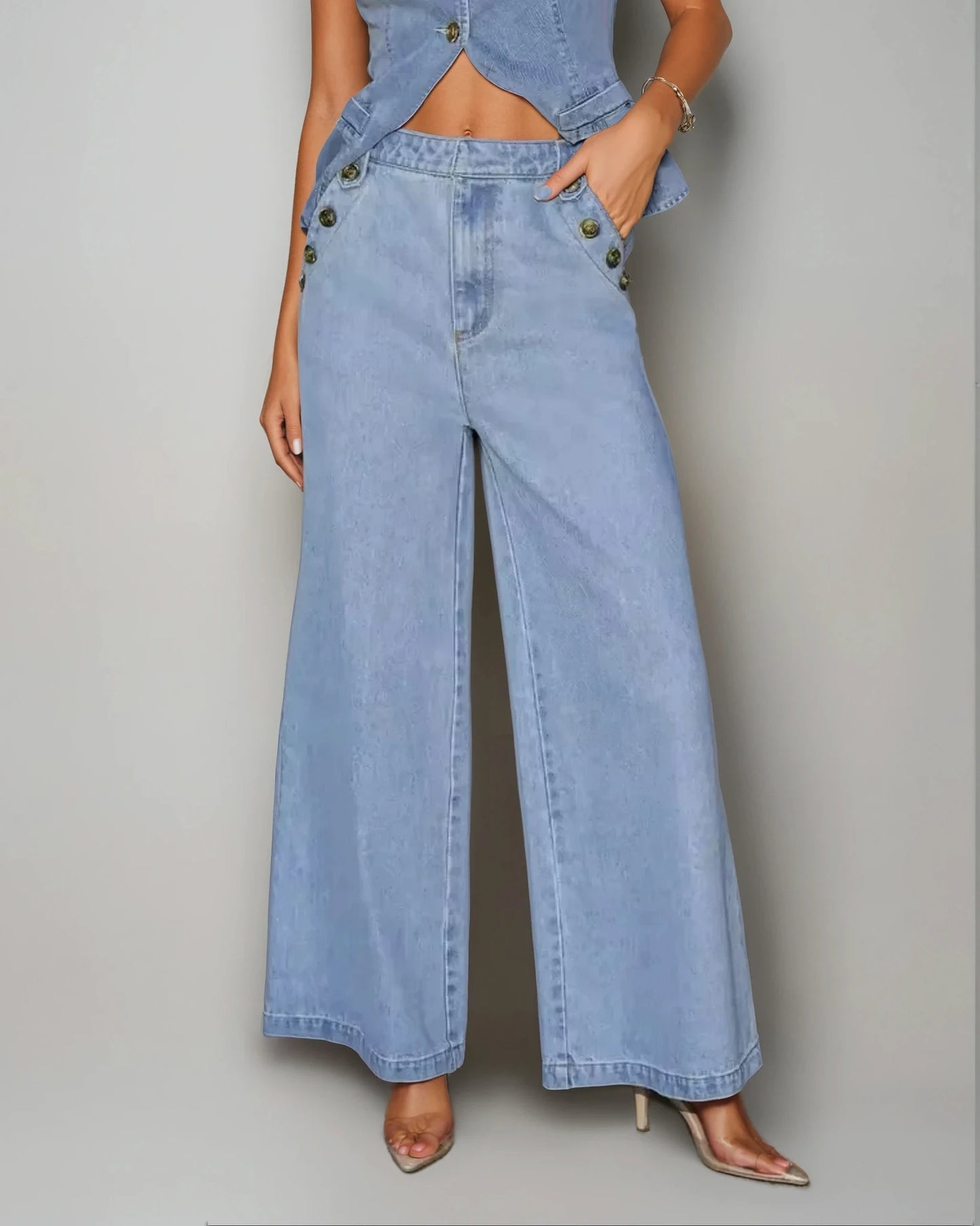 AMARA - DENIM TWO PIECE SET