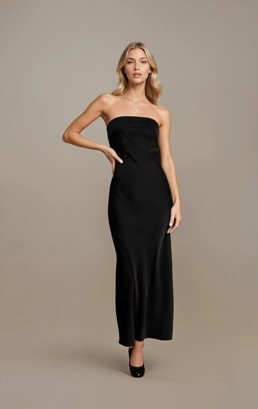 MONICA - MAXI BLACK DRESS