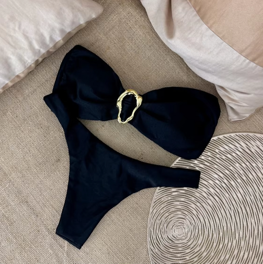 AMELIA - TWO PIECE BLACK BIKINI SET