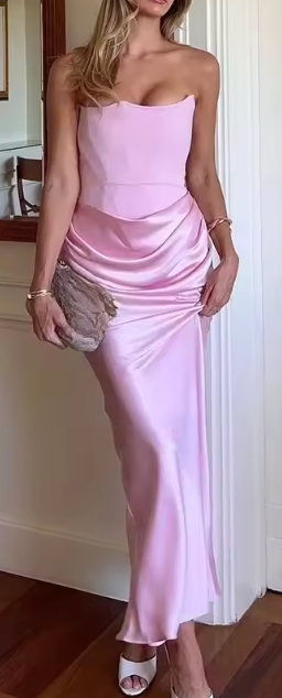 ANNABELLE - MAXI PINK DRESS