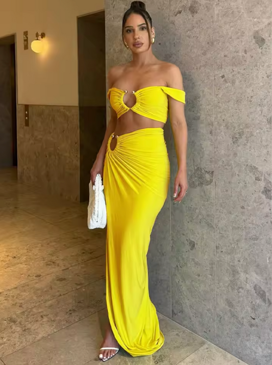 BIANCA - TWO PIECE YELLOW SUMMER SET