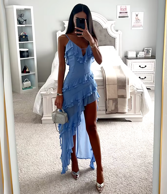 ANNA - MAXI BLUE DRESS