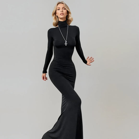 KRISTINA - MAXI TURTLENECK DRESS